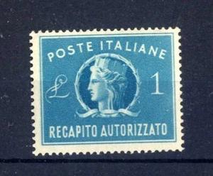 ITALIA - 1947 - Recapito Autorizzato - Italia Turrita Grande Formato 1 L. MNH*** - Imagen 1 de 2
