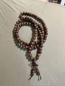 8mm*108 sandalwood Mala  Beads Buddhist Prayer Necklace Aromatic Meditation - Picture 1 of 9