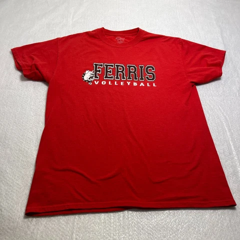 Ferris State Bulldogs Volleyball Gildan T Shirt Mens Large Red Short Sleeve Top Cover