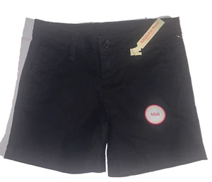 Pantalones Cortos Faded Glory Niñas Talla 6X Negro Midi Cintura Ajustable Nuevos - Imagen 1 de 3