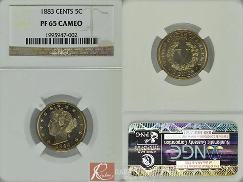 1883 Cents Liberty V 5C NGC PR 65 CAM Cover