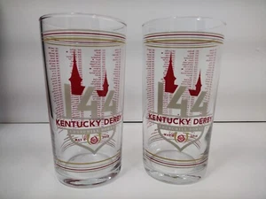 Lotto di 2 bicchieri ufficiali 144° Kentucky Derby 2018 12 oz! Piumino Churchill - Foto 1 di 6