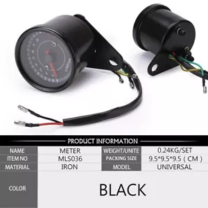 Universal LED Backlight Motorcycle Meter Tachometer Gauge Rev Counter 0-13000RPM - Picture 1 of 8