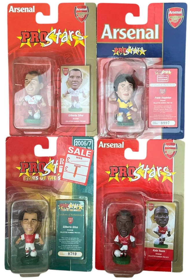 Corinthian Prostars 4 Arsenal Football Figures Silva (2) Stapleton Toure - Image 1 of 4