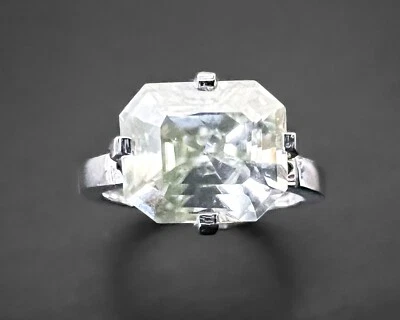Yellow Solitaire Lab-Created Moissanite Sterling Silver Plate Engagement Ring - Image 1 of 4