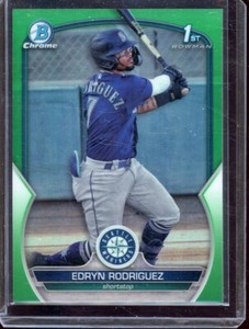 2023 Bowman Chrome Green Refractor Edryn Rodriguez Rc #BCP-185 (54/99)
