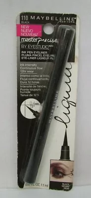 Maybelline Master Precise by EyeStudio Ink Pen Eyeliner 110 Black .037 fl oz NEW - Image 1 of 4