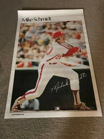 Vintage 1978 MIKE SCHMIDT SPORTS ILLUSTRATED POSTER 1970s PHILLIES FULL SIZE MT Cover