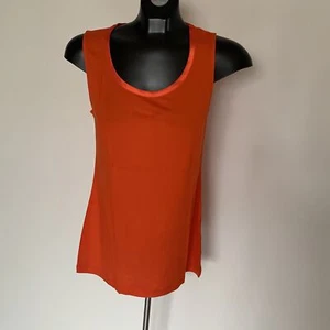 Banana Republic Damen Orange Luxe Touch Ärmellos U-Ausschnitt Tank Top Größe M - Bild 1 von 8