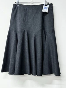 Women’s M&S Skirt Size 8 Tailored Pleated Pinstripe Grey NEW - Picture 1 of 12