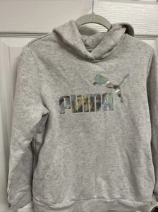 Big Kids Girls  Puma Crystal Galaxy Gray Hoodie Size 14-16 L - Picture 1 of 4