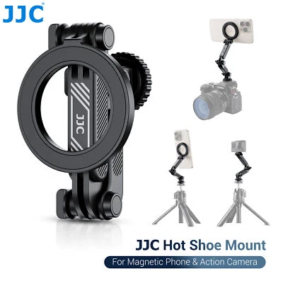 JJC Hot Shoe Adapter Magnetic Mount Foldable for iPhone 17 16 15 14 13 Pro Max - Image 1 of 4