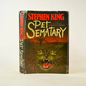 TRUE FIRST EDITION 1983 Stephen King Pet Sematary Y38, CP First, 1982 on DJ - Picture 1 of 11