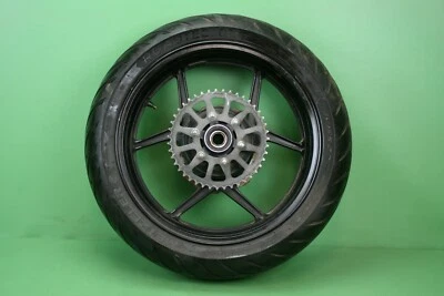 08-12 KAWASAKI NINJA 250R 17" BACK REAR WHEEL RIM 180/55ZR17M/C METZELER ROADTEC - Image 1 of 4