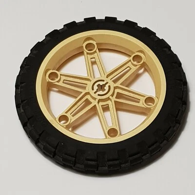 Lego® Technic 2903c01 Felge 2903 weiß tan 61.6x13.6 + 2902 Reifen 81.6x15 2 Wahl - Bild 1 von 2