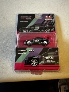 TOYOTA GR86 RHD "HKS" BLACK 1/64 DIECAST MODEL CAR BY TARMAC WORKS T64G-038-BK - Picture 1 of 5