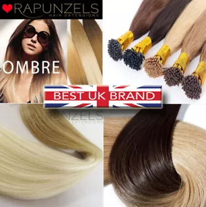 100 Stick Tip I Tip Haarverlängerungen Ombre Dip Farbstoff Wurzel verblassen menschliches Remy Haar - Bild 1 von 11