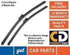 Front Wiper Blades (26" + 16") For Renault Laguna Mk3 From 2007-2012 Exact Fit
