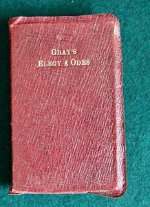 Gray's Elegy & Odes, Miniature, leather bound, c.1900, Gem Booklet, miniature - Picture 1 of 6
