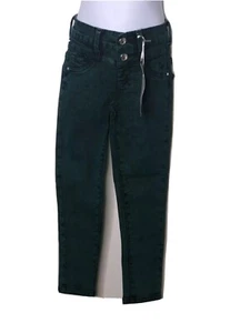 JUSTICE Girls High Waisted Green Acid Wash Jeggings NWT Sz 6 - Picture 1 of 3