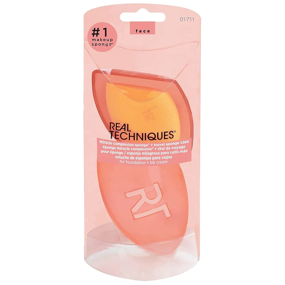 2 Real Techniques Miracle Complexion Sponges Travel Sponge Cases