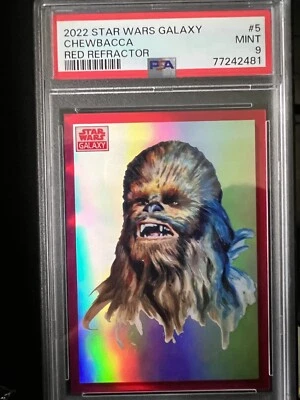 2022 Star Wars Galaxy Red Refractor #5 Chewbacca /5 PSA 9 - Image 1 of 2