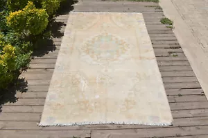 Alfombra turca 4x7 tejida a mano alfombra Oushak 135x220 cm alfombra de lana natural alfombra silenciada - Imagen 1 de 11