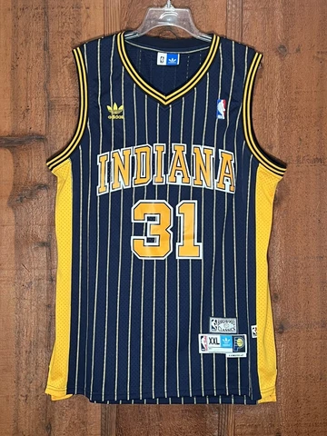 Reggie Miller Indiana Pacers Adidas NBA Jersey Navy Blue XXL Cover