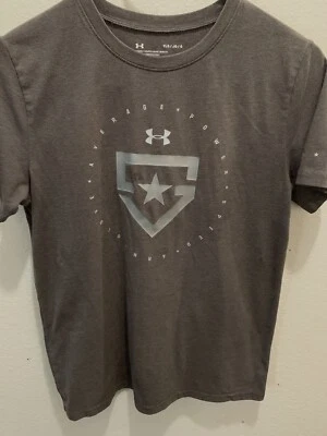 Under Armour HeatGear Gray Short Sleeve T-Shirt -Size Youth Xl - Image 1 of 4