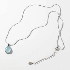 Natural Iolite 925 Sterling Silver Moon Stone Pendant Necklace Chain Gift Boxed - Picture 1 of 3