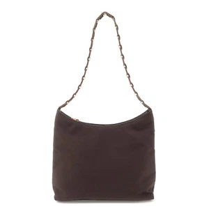Authentic Ferragamo Nylon Leather Chain Shoulder Bag AU-21 8803 Used F/S - Picture 1 of 24