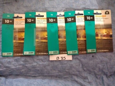 5 Sylvania 58650  Bulbs,10W, G4 Lamp Base,T3 Lamp  MADE IN GERMANY - Image 1 of 3