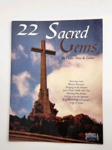 22 Sacred Gems for Piano Voice Guitar Religious Devotional Song Book Santorella - Picture 1 of 6