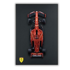 Acrylic Top-Speed Carbon Fiber Black Wall Mount Display Frame for LEGO Technic