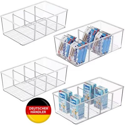 4x Kühlschrank Organizer Set Aufbewahrungsbox Schublade Vorratsbehälter Küche DE - Bild 1 von 4