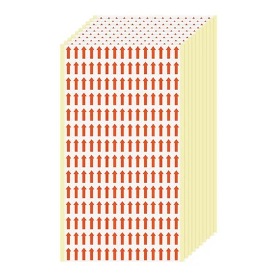 Small Arrow Sticker,  2100 Pcs 0.8" x 0.4" Self-Adhesive Color Coding Sign, Red - Image 1 of 4