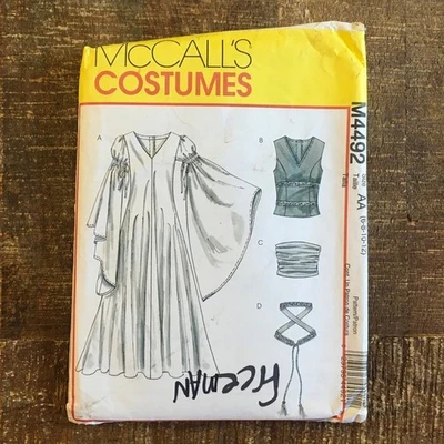 McCalls Sewing Pattern M4492 Renaissance Fantasy Gown Dress Eowyn LOTR 6-12UNCUT - Image 1 of 3