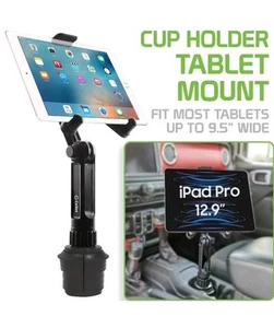 Cellet Cup Holder Tablet Mount Compatible with Apple iPad Galaxy Tablet - Picture 1 of 7