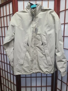 NWT Woolrich Teflon 100% Nylon Full Zip Hooded Jacket Womens M Off White Color - Picture 1 of 23