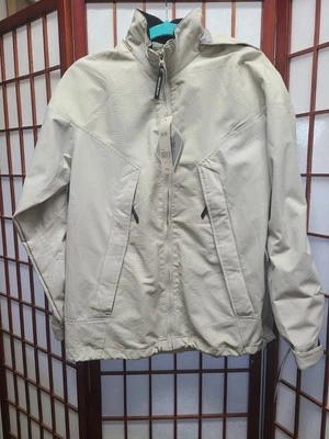 Chaqueta con Capucha Woolrich Teflon 100% Nylon Cremallera Completa para Mujer M Color Blanco  Foto 1 de 4