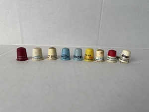 Lote De 9 Dedales De Plástico De Colección Cantante Gibson Publicidad Electoral Política - Imagen 1 de 10