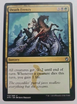 MTG Magic The Gathering Card Death Frenzy Sorcery Black Green KTK 2014 - Image 1 of 2