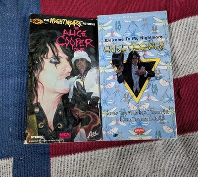 Alice Cooper Welcome To My Nightmare/The Nightmare Returns Live Concert VHS Lot - Image 1 of 4