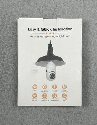 2 Pack 2.4G WiFi Light Socket Security Camera Wireless motion detection 360 pan  - Image 1 of 2