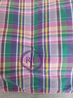 Edredón Ralph Lauren Twin Preppy Cabin College rosa púrpura verde tartán a cuadros Foto 1 de 4