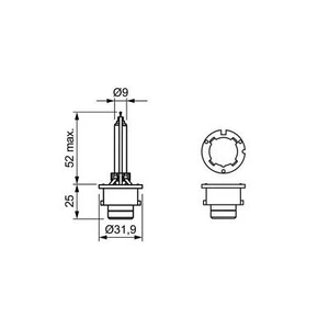 BOSCH Spotlight Bulb 1 987 302 906 MK1 FOR Mazda6 Avensis Pajero/Shogun Outlande - Picture 1 of 5