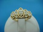 2 Ct Marquise Cut Simulated Diamond Engagement Band Ring 14K Yellow Gold Plated