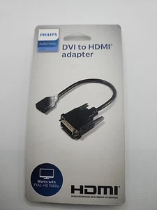 Philips DVI to HDMI Adapter Black - NEW - Picture 1 of 4