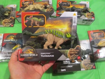 FIGURA DE ACCIÓN JURASSIC WORLD RENACIMIENTO ATAQUE ATAQUE YUXISAURUS MATTEL Foto 1 de 3