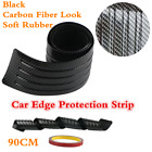 Carbon Fiber Rubber Protector Strip For Car Trunk Door Sill Cover Step Pedal